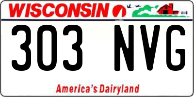 WI license plate 303NVG