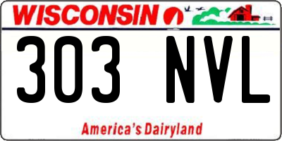WI license plate 303NVL