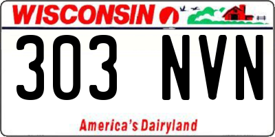WI license plate 303NVN