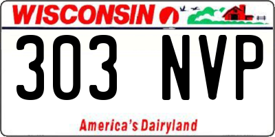 WI license plate 303NVP