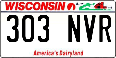 WI license plate 303NVR