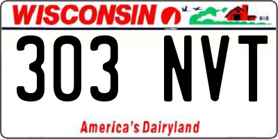 WI license plate 303NVT