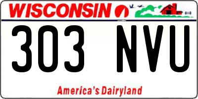 WI license plate 303NVU