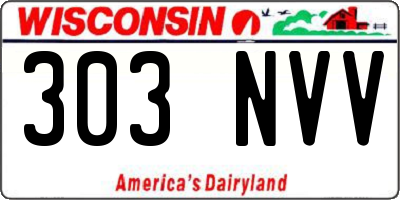 WI license plate 303NVV