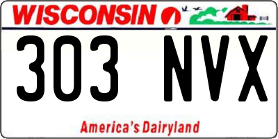WI license plate 303NVX