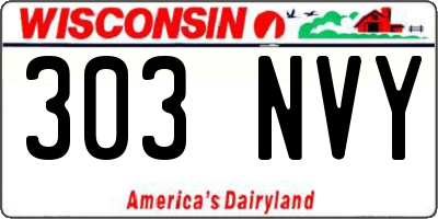 WI license plate 303NVY