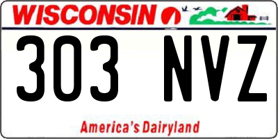 WI license plate 303NVZ
