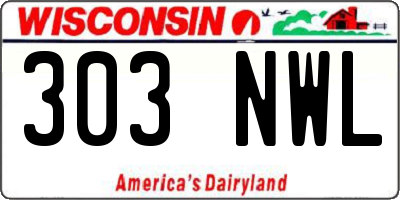 WI license plate 303NWL