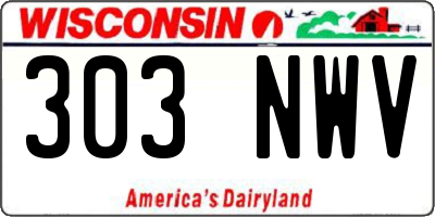 WI license plate 303NWV