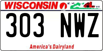 WI license plate 303NWZ