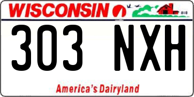 WI license plate 303NXH