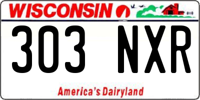 WI license plate 303NXR