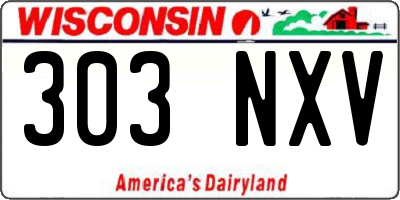 WI license plate 303NXV