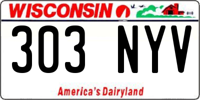 WI license plate 303NYV