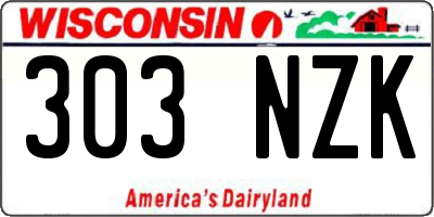 WI license plate 303NZK