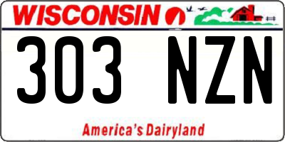 WI license plate 303NZN