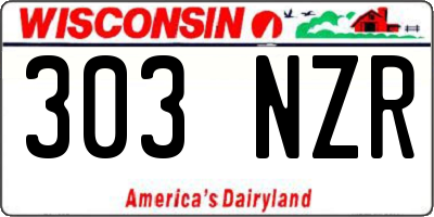 WI license plate 303NZR