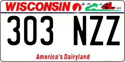 WI license plate 303NZZ