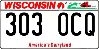 WI license plate 303OCQ