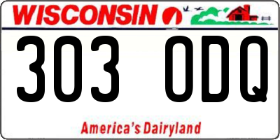 WI license plate 303ODQ