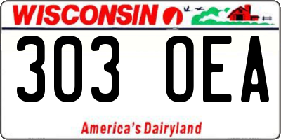 WI license plate 303OEA