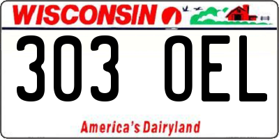 WI license plate 303OEL