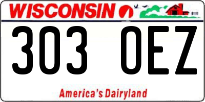 WI license plate 303OEZ