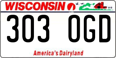 WI license plate 303OGD