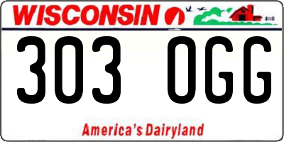 WI license plate 303OGG