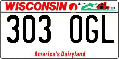 WI license plate 303OGL
