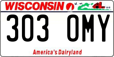 WI license plate 303OMY