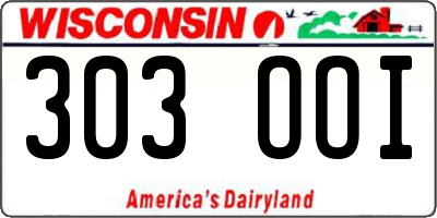 WI license plate 303OOI