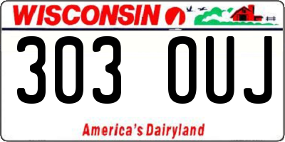 WI license plate 303OUJ