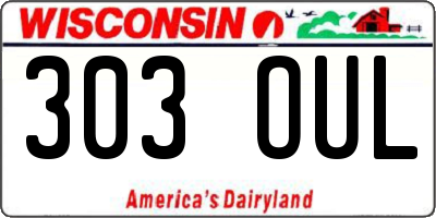 WI license plate 303OUL