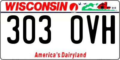 WI license plate 303OVH