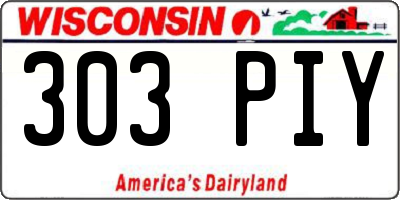 WI license plate 303PIY