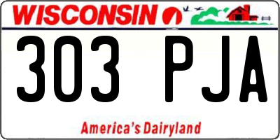 WI license plate 303PJA