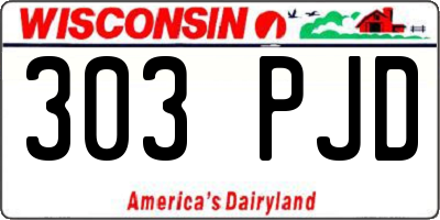WI license plate 303PJD