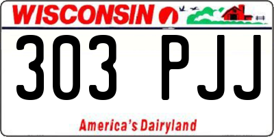WI license plate 303PJJ