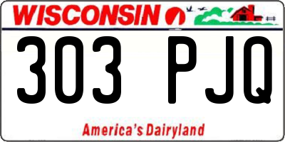 WI license plate 303PJQ