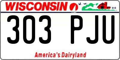 WI license plate 303PJU