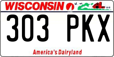WI license plate 303PKX