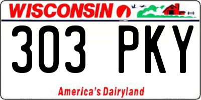 WI license plate 303PKY