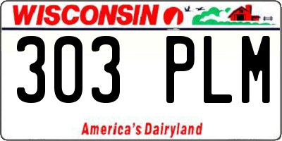 WI license plate 303PLM