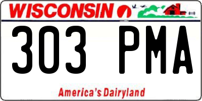 WI license plate 303PMA