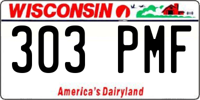 WI license plate 303PMF