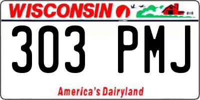 WI license plate 303PMJ