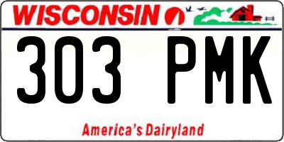 WI license plate 303PMK