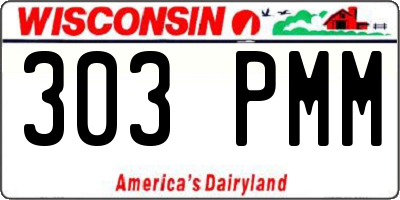 WI license plate 303PMM