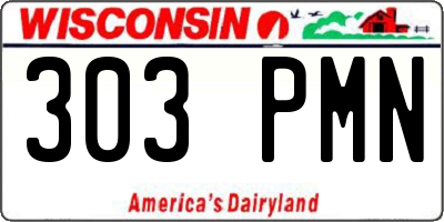 WI license plate 303PMN
